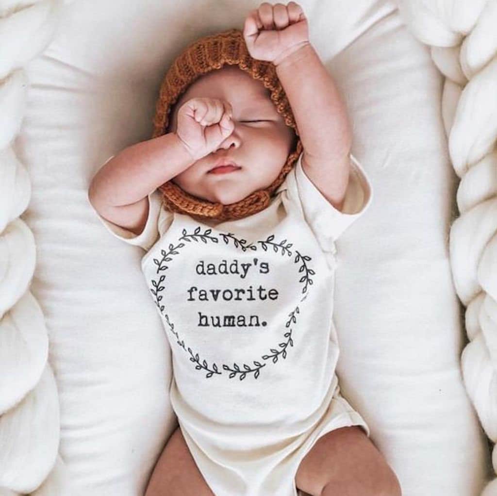 Daddy's Favorite Human Organic Baby Bodysuit