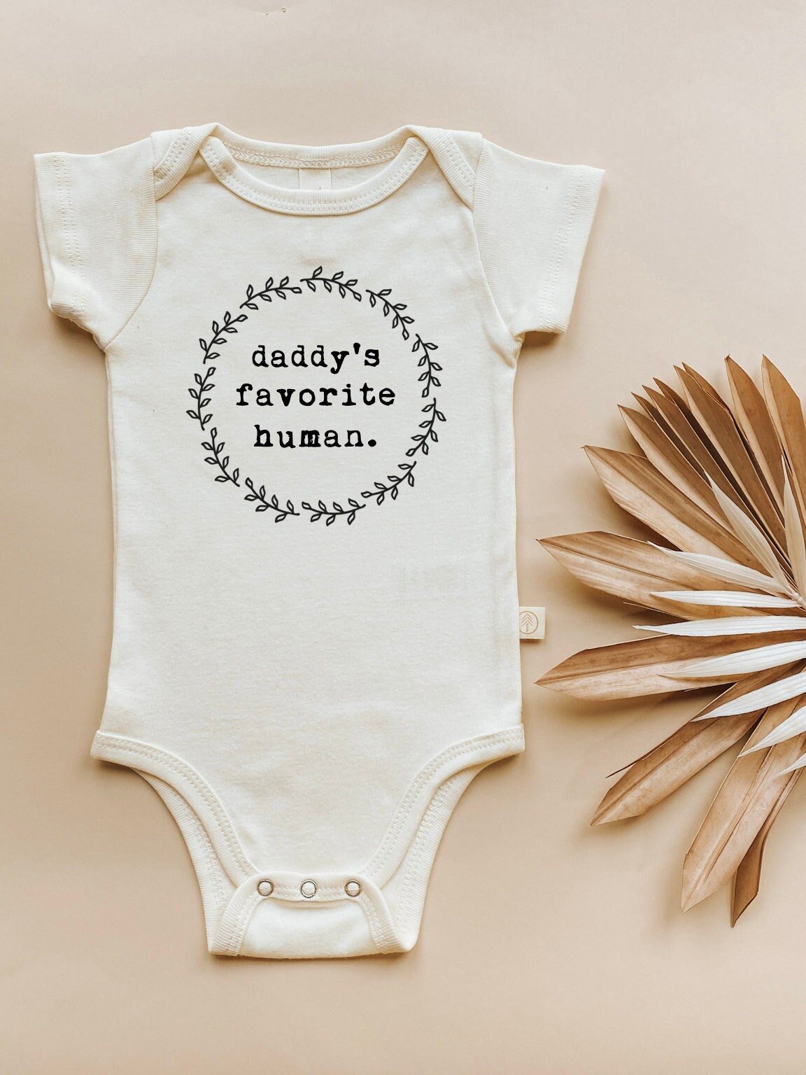 Daddy's Favorite Human Organic Baby Bodysuit