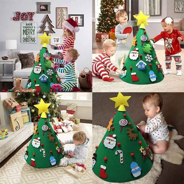 DIY 3D Felt Christmas Tree Upgraded Toddler Christmas Tree