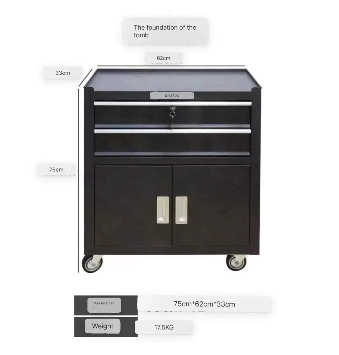 Multifunctional tattoo tool workbench tool car