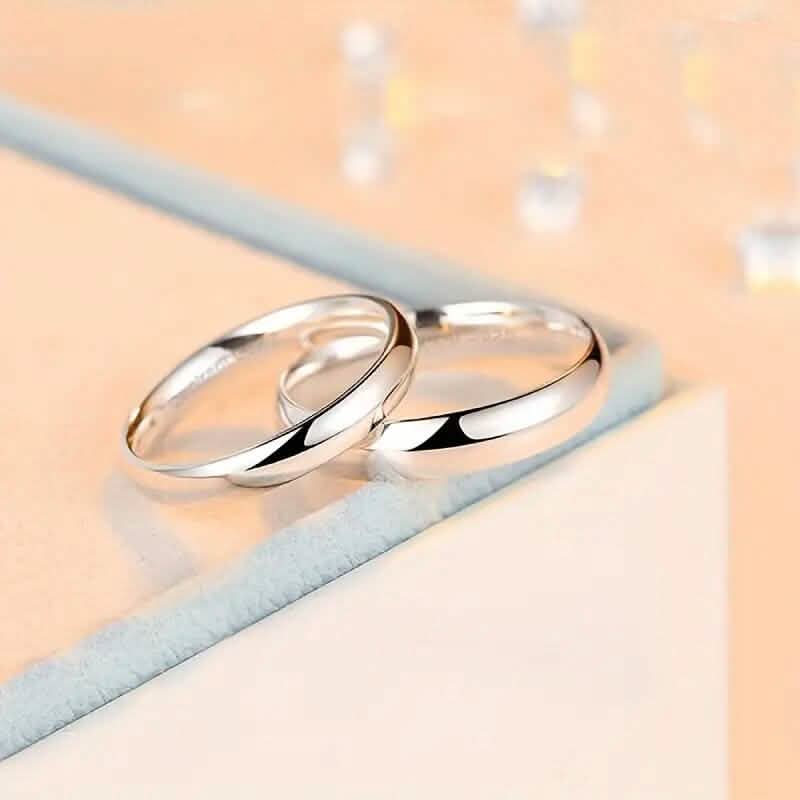 Silver Tone Classic Domed Wedding Band Ring