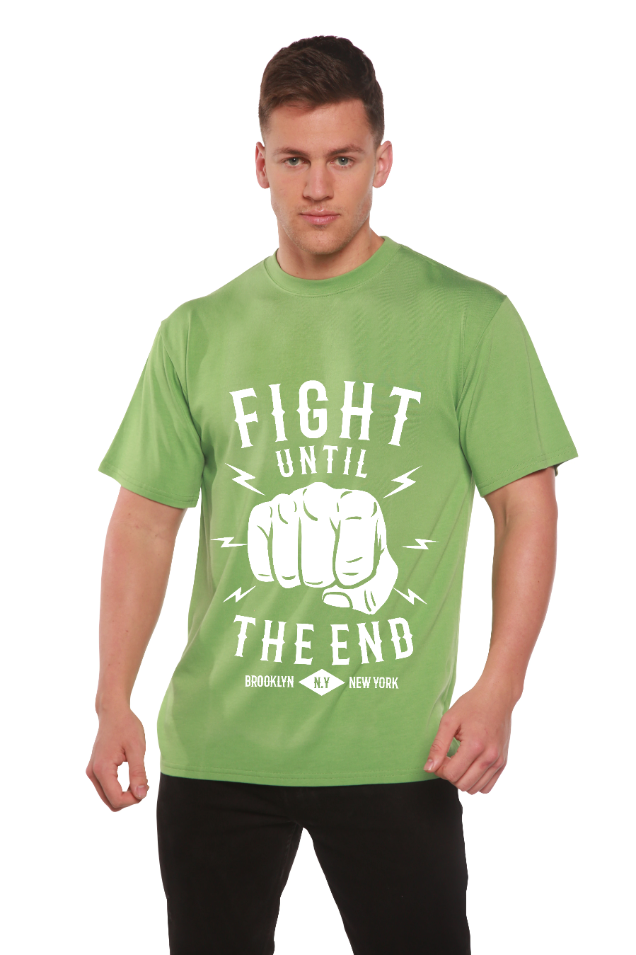Fight Until Men's Bamboo Viscose/Organic Cotton Short Sleeve Graphic T-Shirt