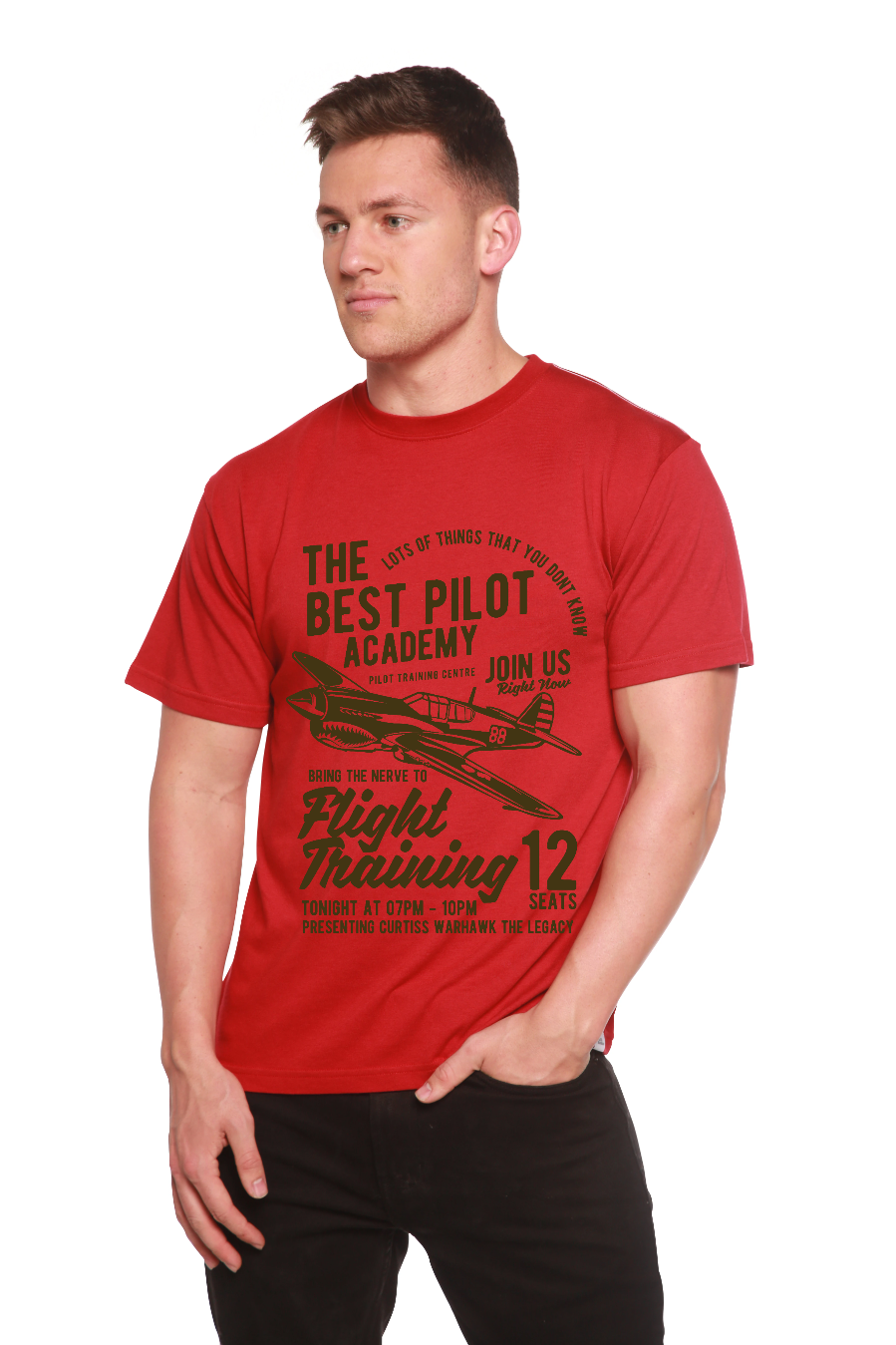 Flight Training Men's Bamboo Viscose/Organic Cotton Short Sleeve Graphic T-Shirt