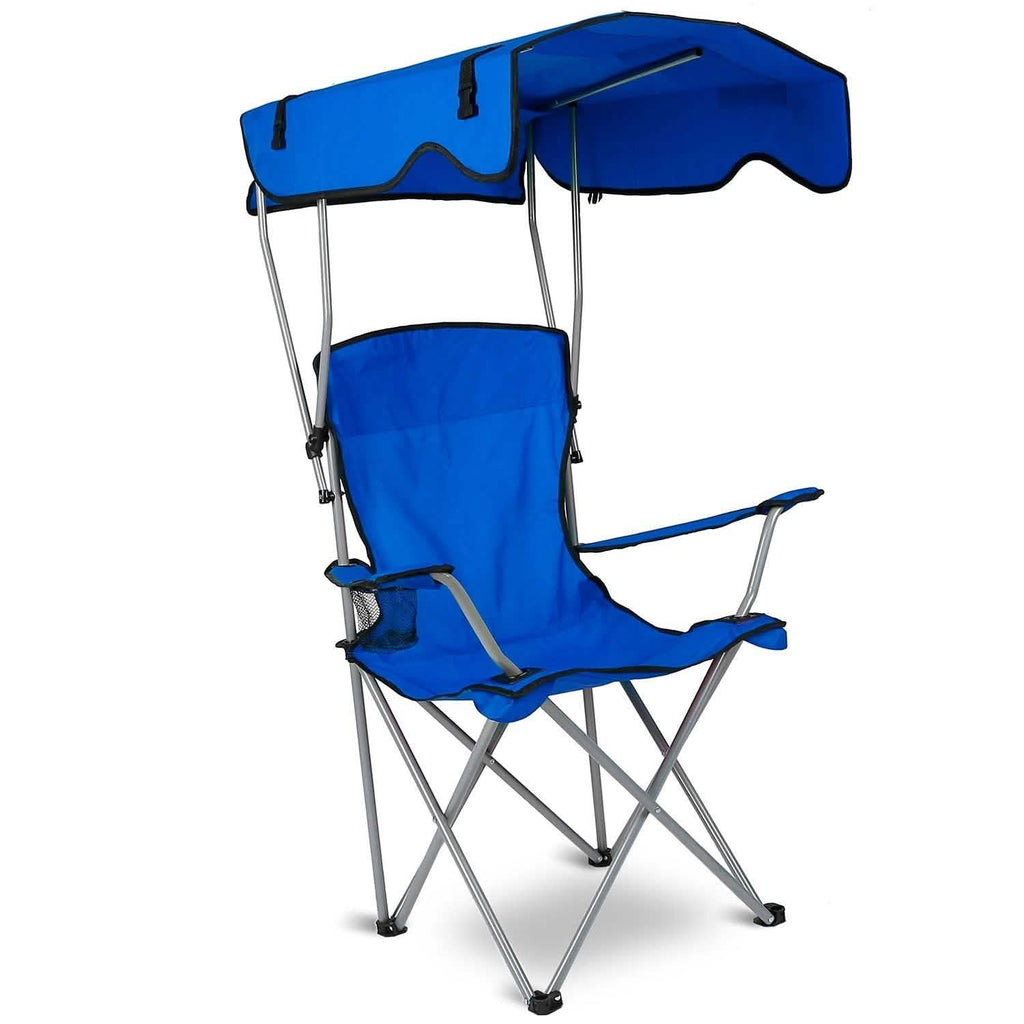 Foldable Beach Canopy Chair Sun Protection with Cup Holder