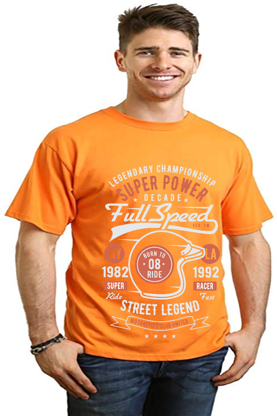 Full Speed Super Men's Bamboo Viscose/Organic Cotton Short Sleeve Graphic T-Shirt
