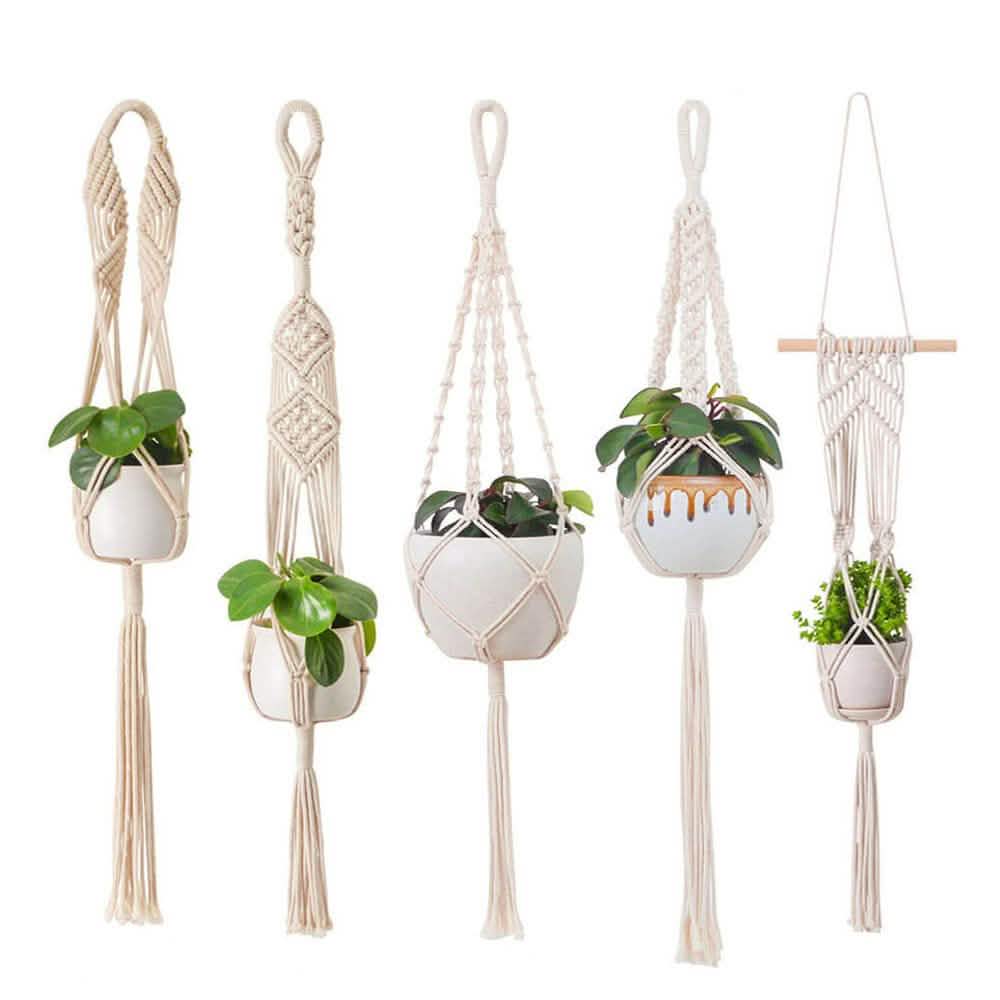 Hand Woven Macrame Tapestry Plant Hanger Holder