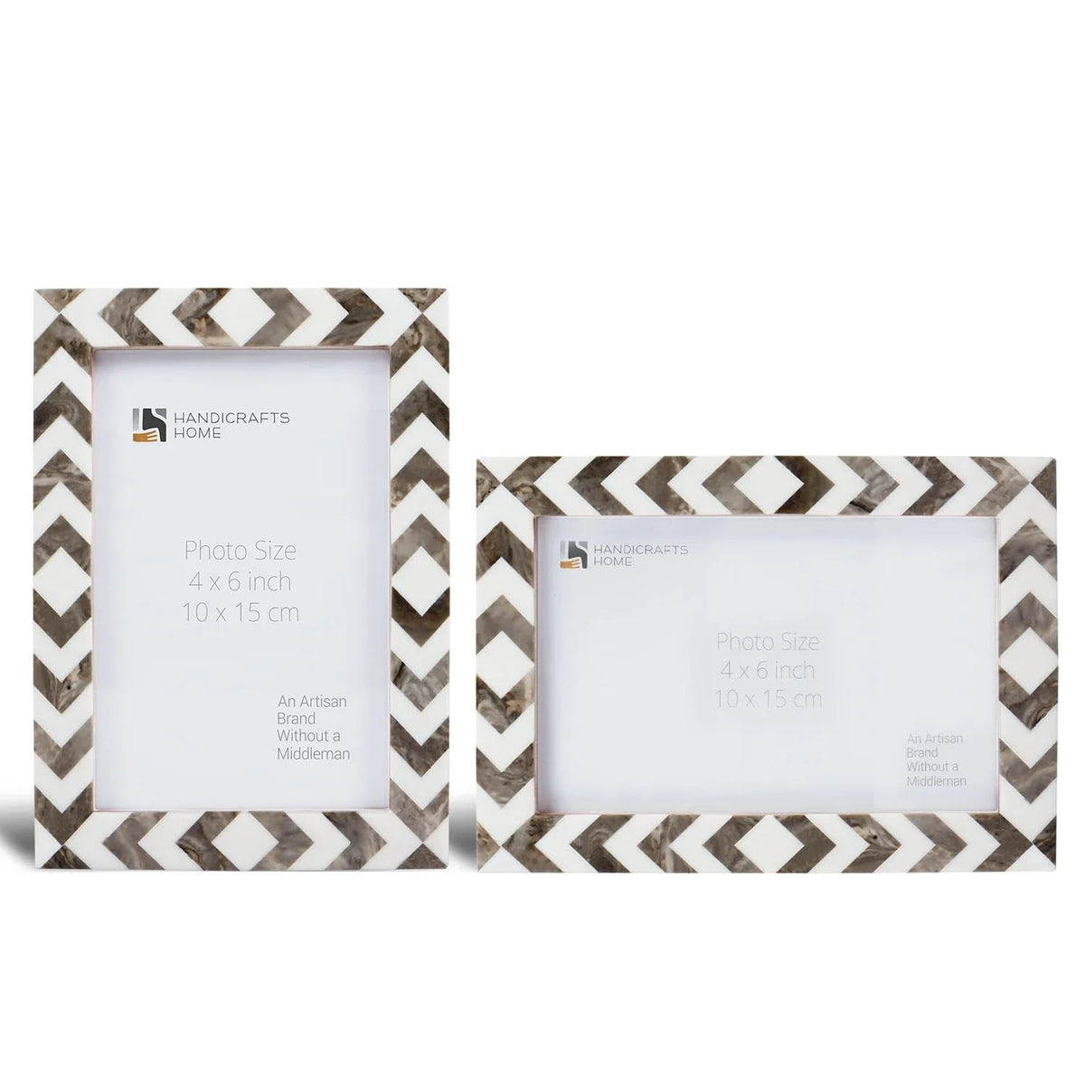 Picture Frame Lisbon Cortica Collection Resin Inlay Brown & White – 3 sizes(Pack of 2)