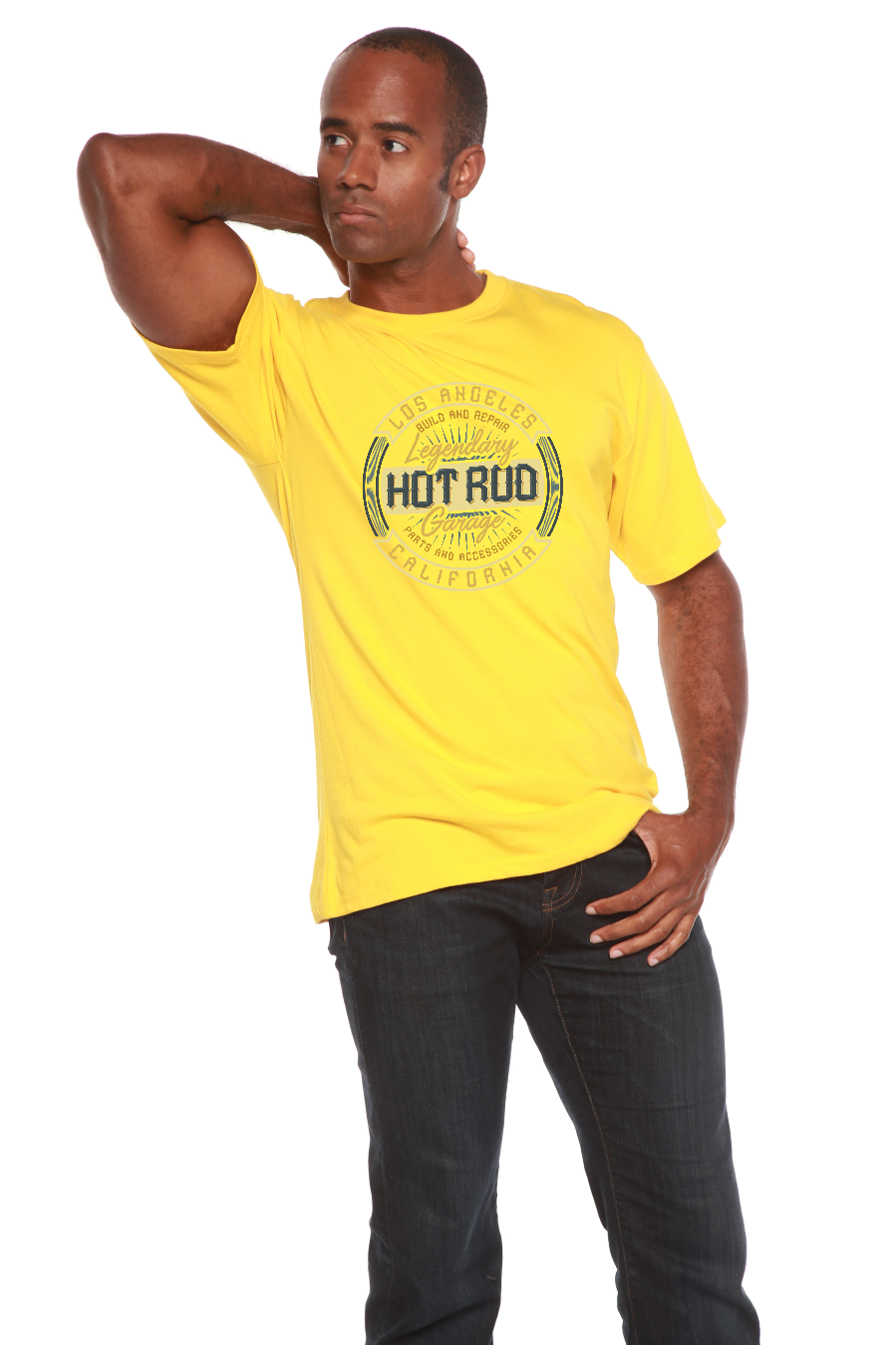HOT ROO Men's Bamboo Viscose/Organic Cotton Short Sleeve Graphic T-Shirt