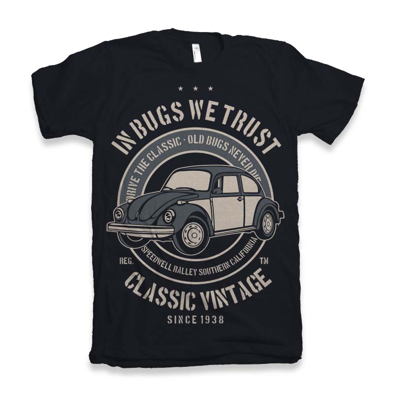 In Bugs We Men's Bamboo Viscose/Organic Cotton Short Sleeve Graphic T-Shirt
