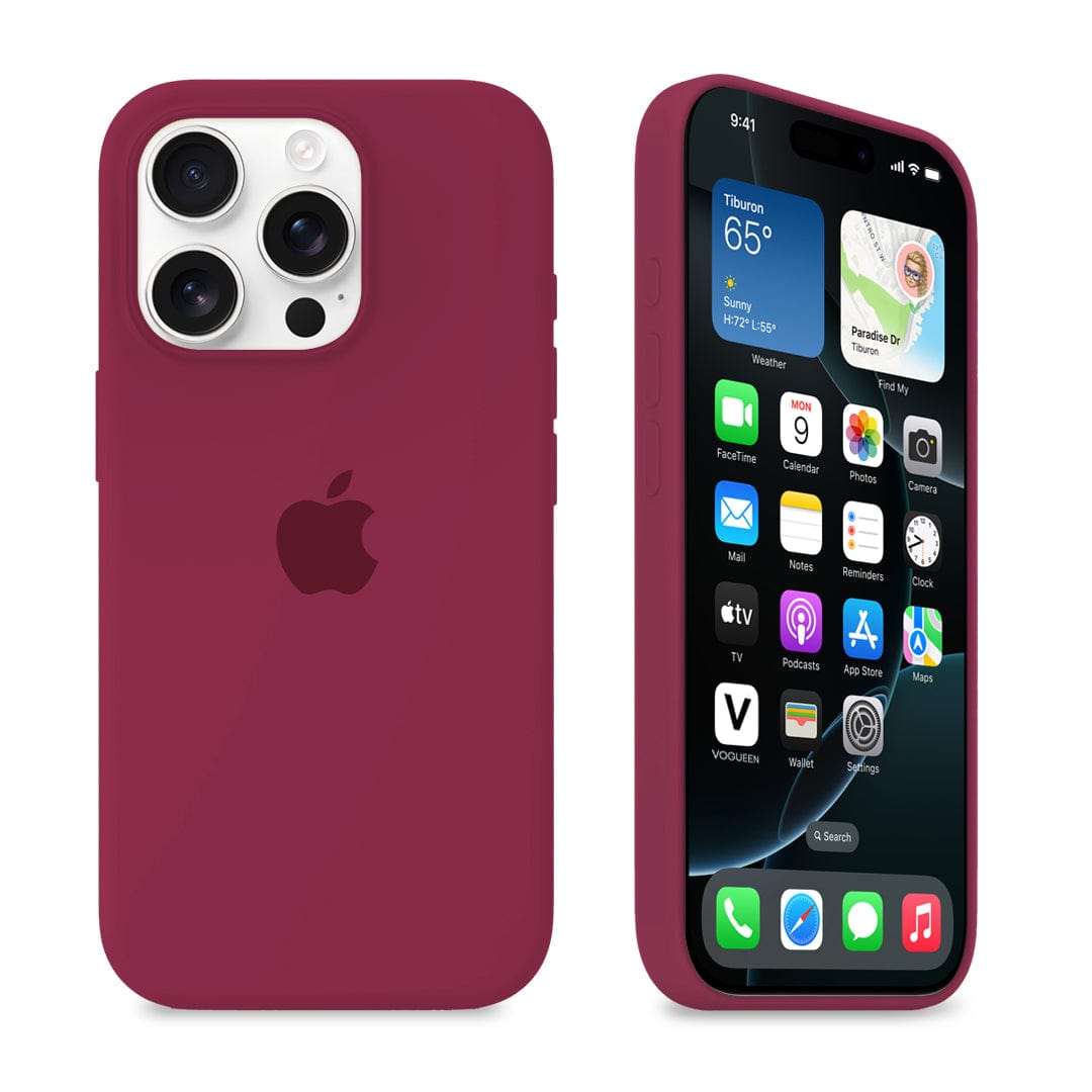 iPhone Silicone Case (Rose Red)