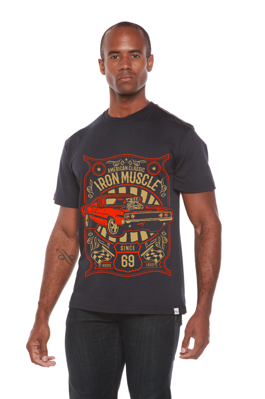 Iron Muscle Men's Bamboo Viscose/Organic Cotton Short Sleeve Graphic T-Shirt