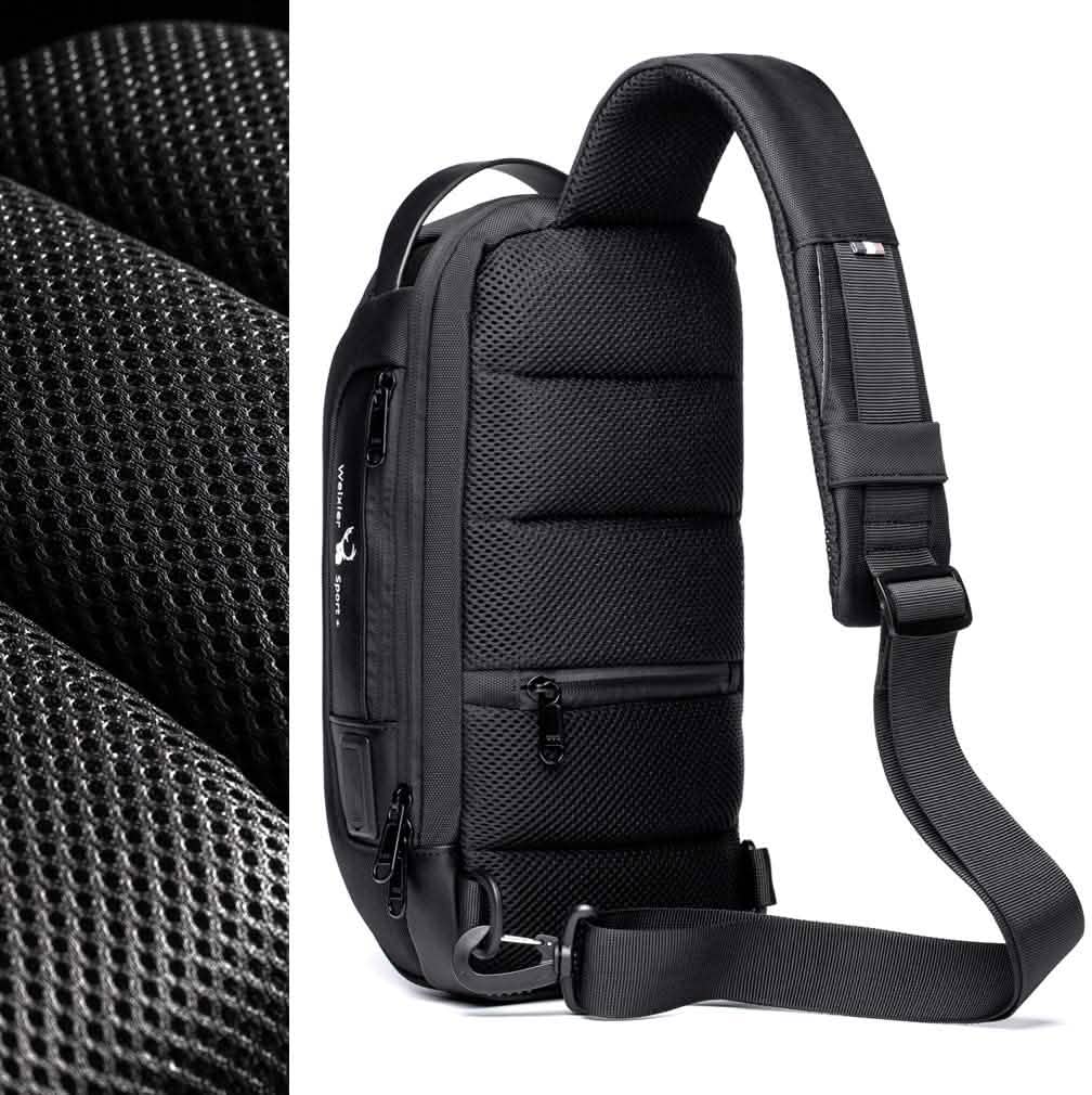 KPYWZER Anti-theft Sling Backpack with USB Charging Port