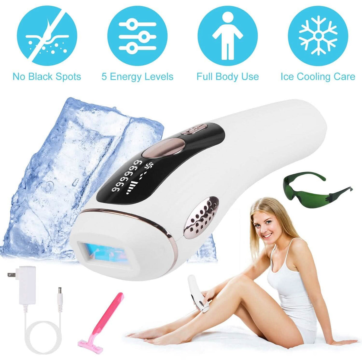 Laser Hair Removal Ice Cooling Permanent IPL