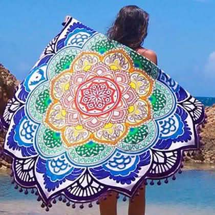 Lotus Flower Beach Throw