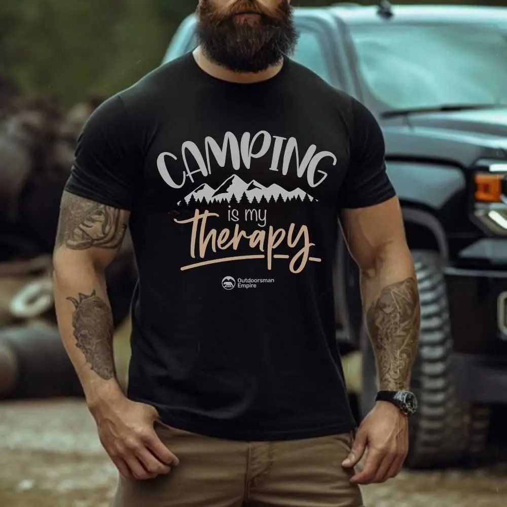Camping Is My Therapy Man T-Shirt