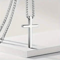 Fashion Stainless Steel Cross Pendant Unisex Necklace