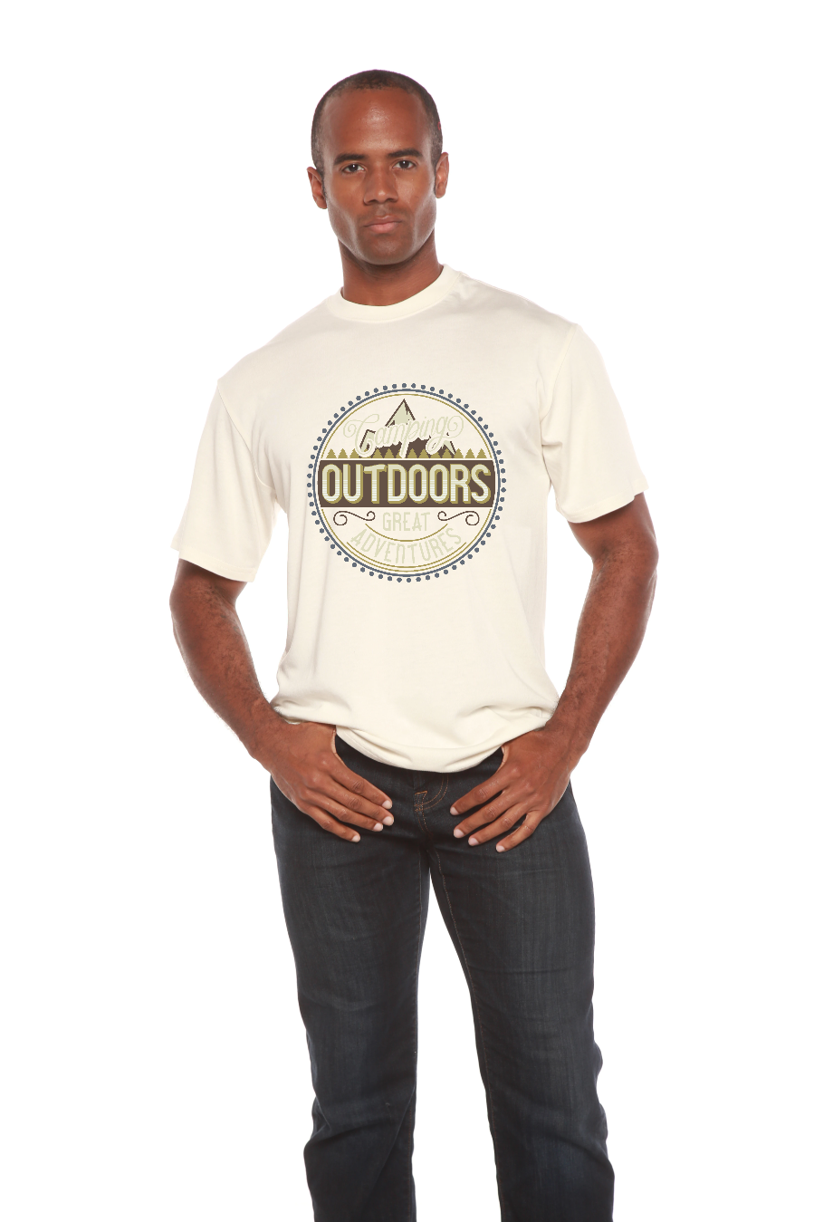 Outdoors Men's Bamboo Viscose/Organic Cotton Short Sleeve Graphic T-Shirt