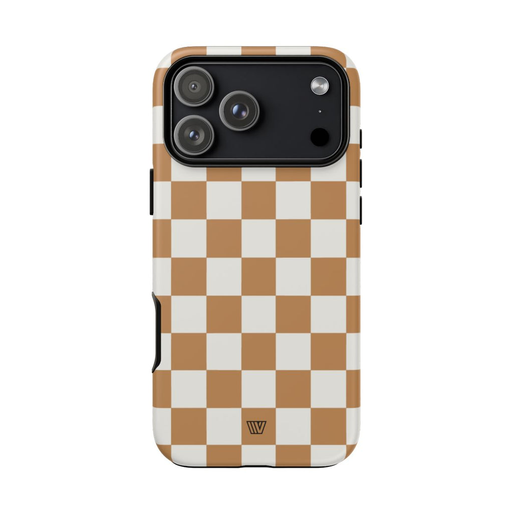 CHESTNUT CHECKERBOARD | Tough Phone Case