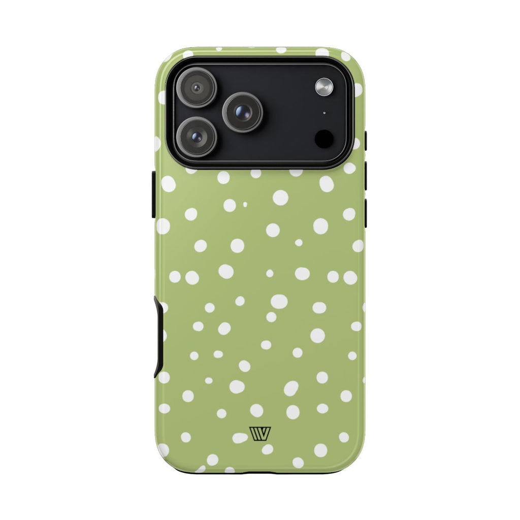 PALE OLIVE DOTS | Tough Phone Case