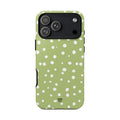 PALE OLIVE DOTS | Tough Phone Case