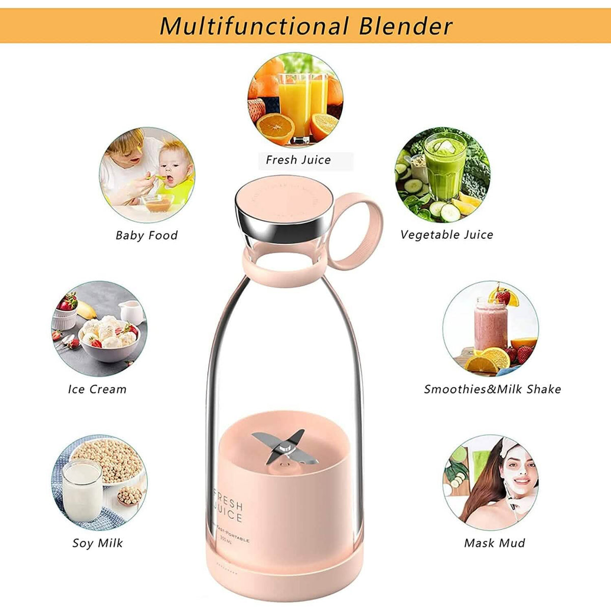 Portable Blender Bottle Electric Juicer