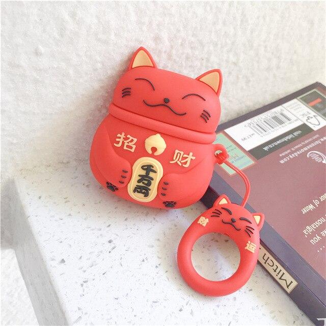 Lovely Lucky Cat Airpods Case