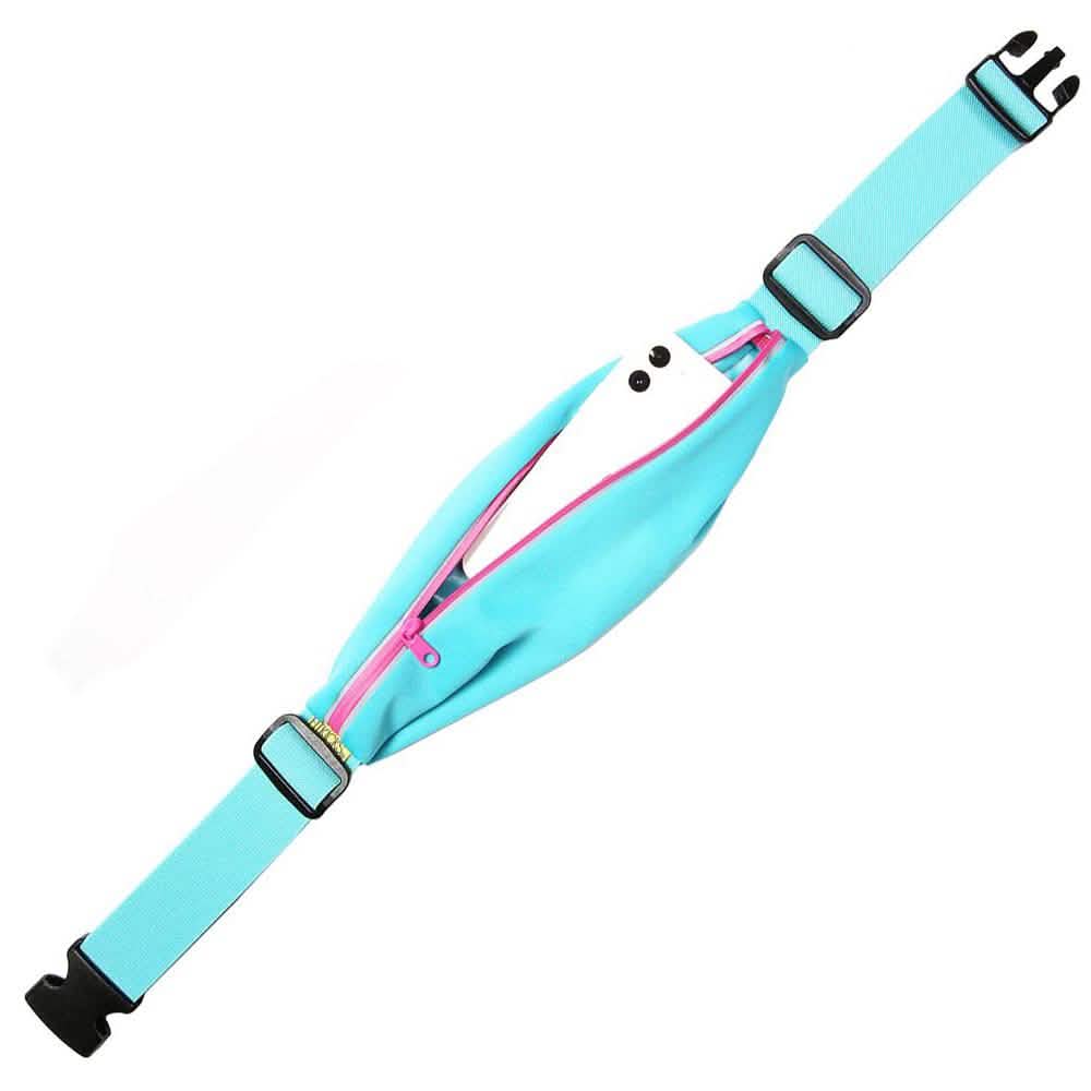 Running Belt Adjustable Waist Pack and Phone Holder with Reflective Zipper
