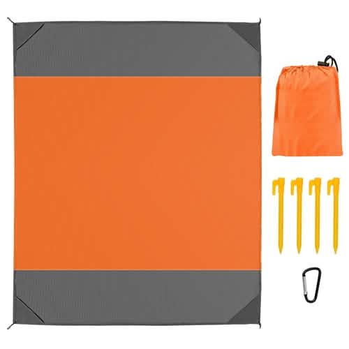 Sand Proof Picnic Blanket with 4 Anchors