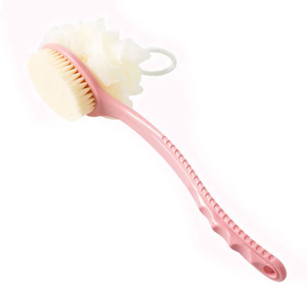 Shower Body Brush with Bristles and Loofah