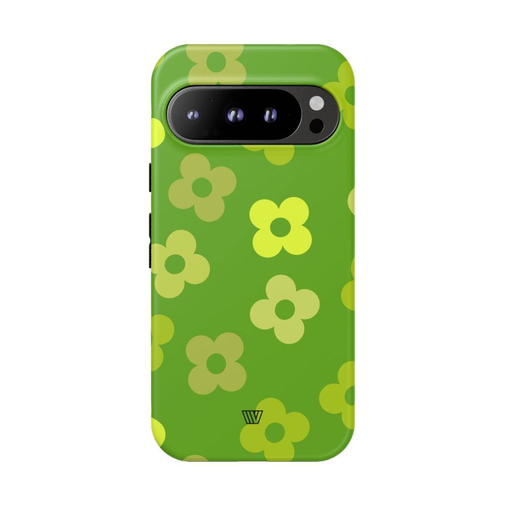 GREEN RETRO FLOWERS | Tough Phone Case