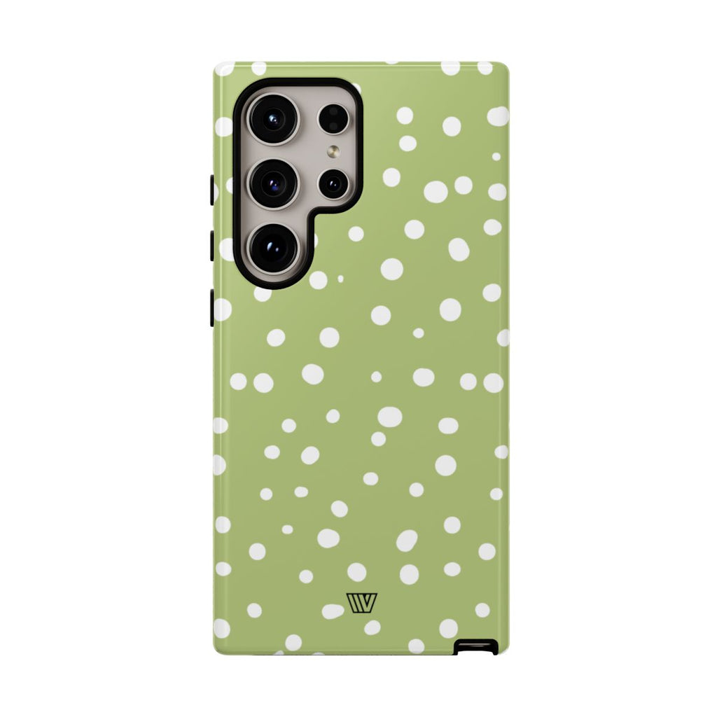 PALE OLIVE DOTS | Tough Phone Case