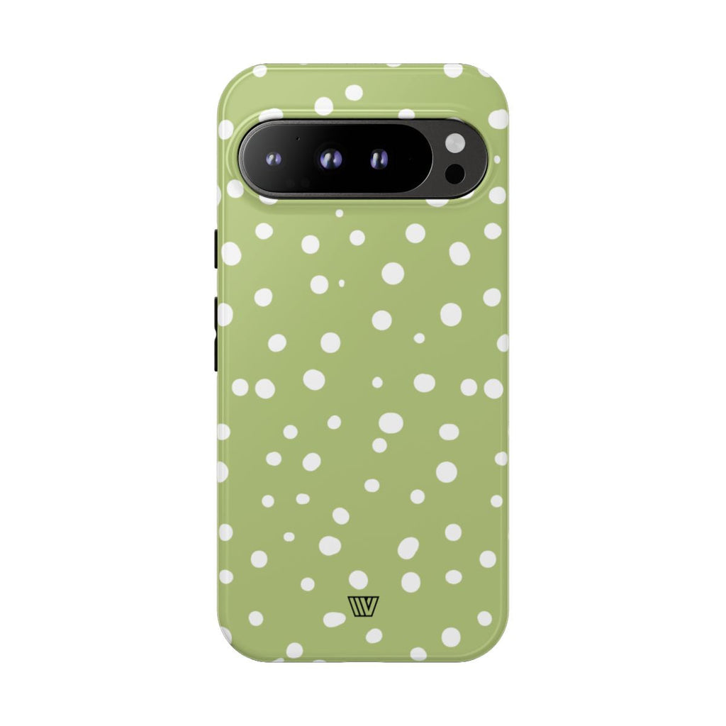PALE OLIVE DOTS | Tough Phone Case