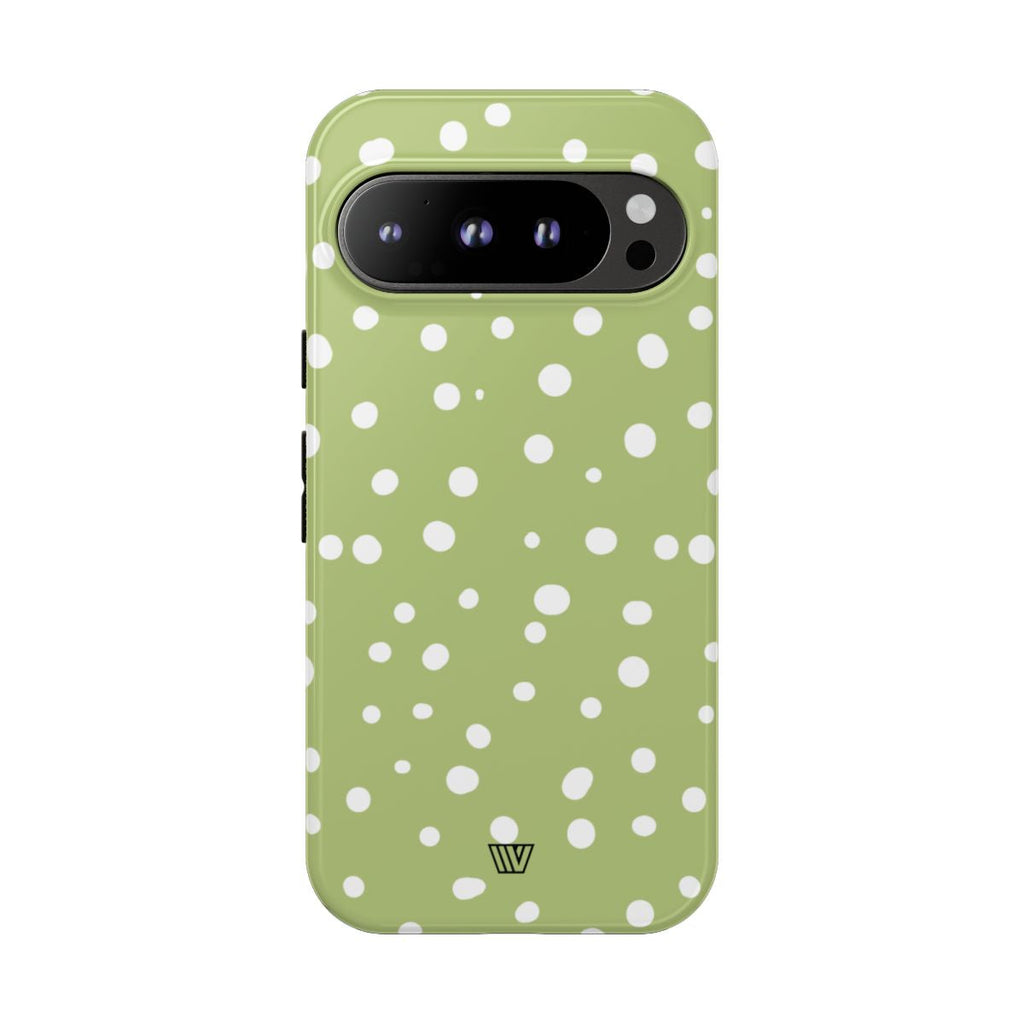 PALE OLIVE DOTS | Tough Phone Case