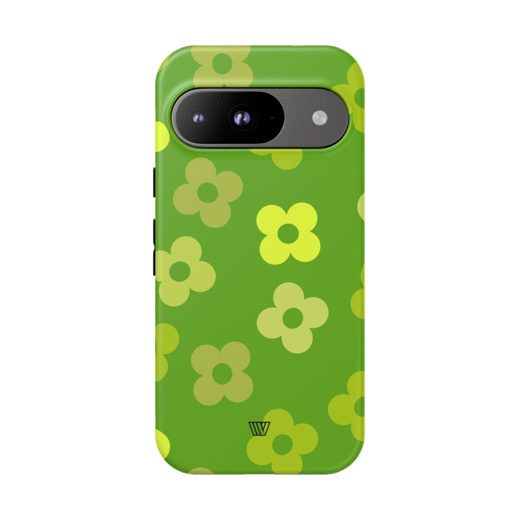 GREEN RETRO FLOWERS | Tough Phone Case