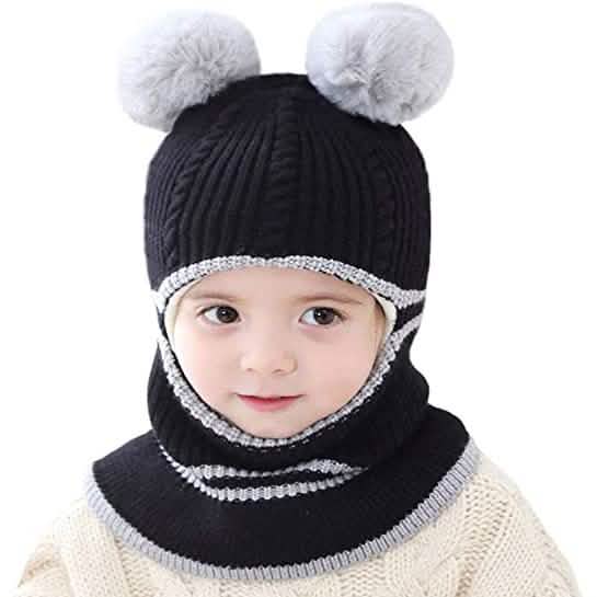 Toddler Fleece Lined Winter Bear Hat
