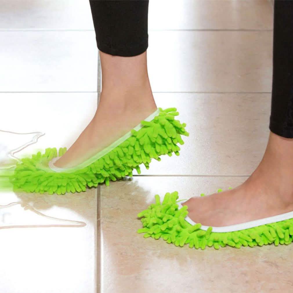 Unisex Super-Fun Machine-Washable Mop Slippers