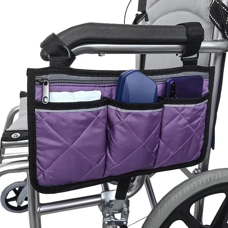 Wheelchair Armrest Organizer Bag