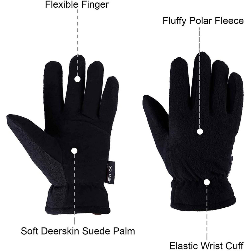 Winter Gloves Deerskin Suede Leather Palm -20¬∞F Cold Proof Work Glove