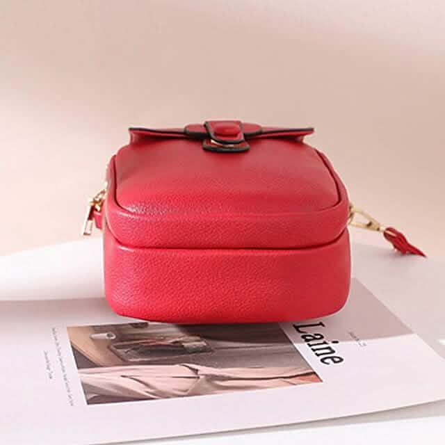 Women's Crossbody Leather Solid Color Plain Bag Wallet