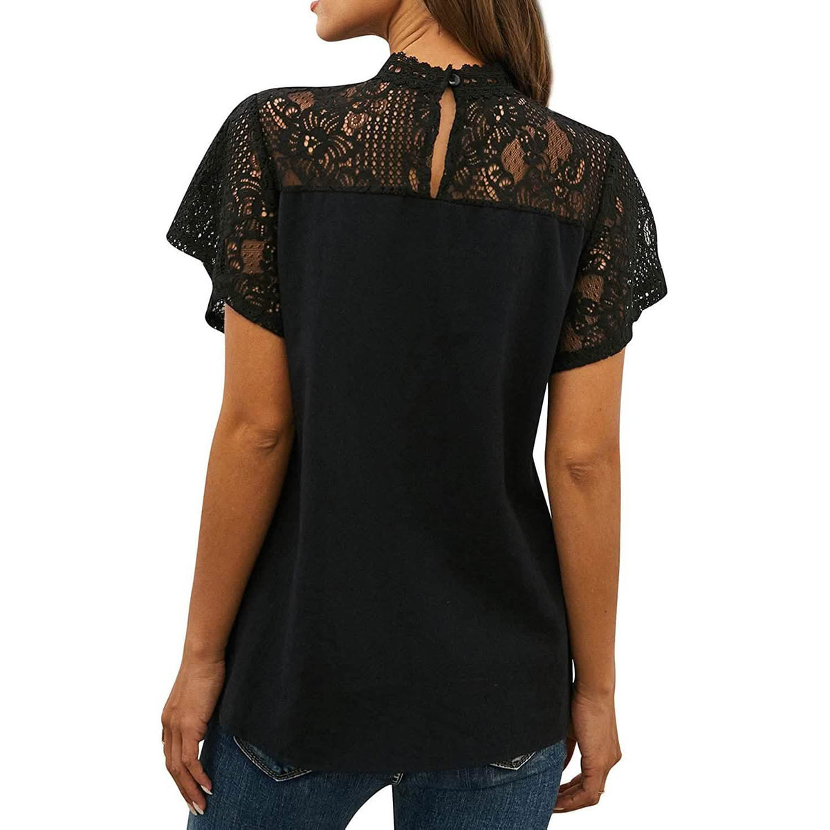 Women's Cute Lace Shirt Top T-Shirt