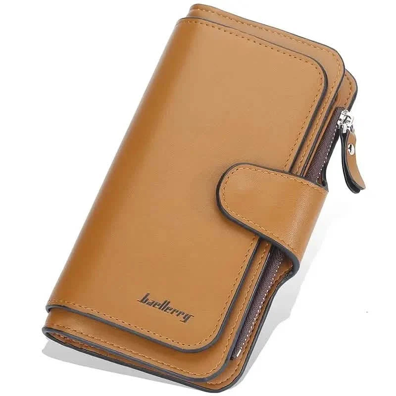 Women's Fashion Faux Leather Wallet with Card Slots & ID Window