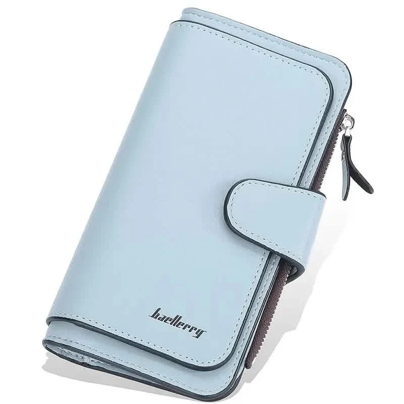 Women's Fashion Faux Leather Wallet with Card Slots & ID Window