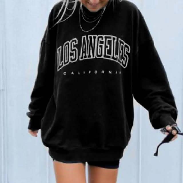 Women's Sweatshirt Graphic Text Los Angeles