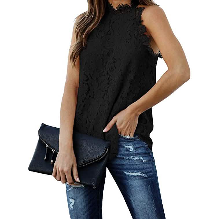 Women's Lace Crochet Hollow Out Tank Top