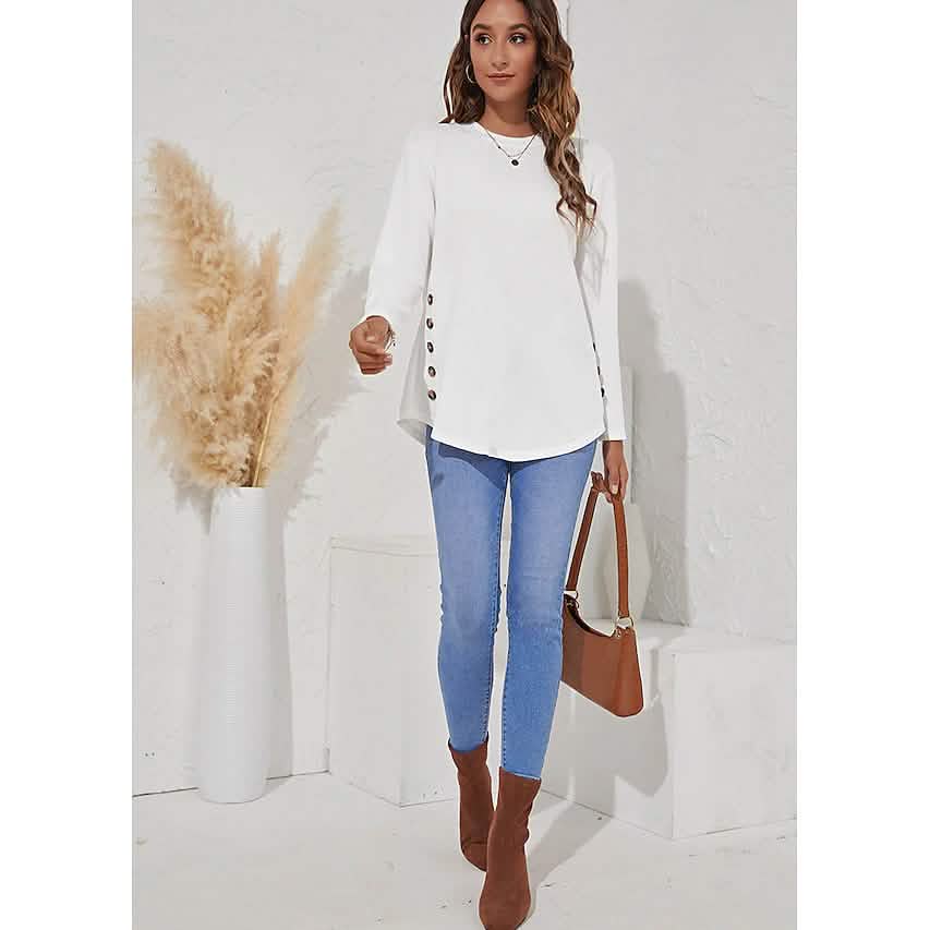 Women's Long Sleeve Crew Neck T-Shirt