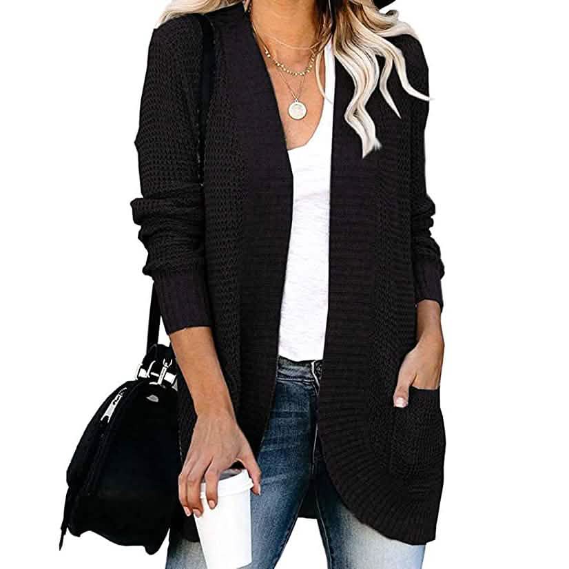Women's Long Sleeve Knit Cardigan Sweater