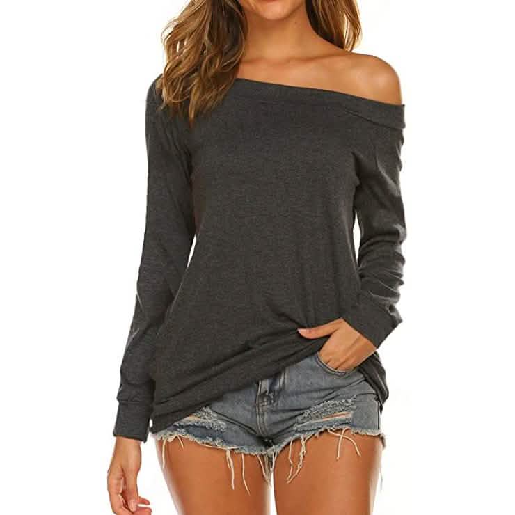 Women's Long Sleeve Off Shoulder Top