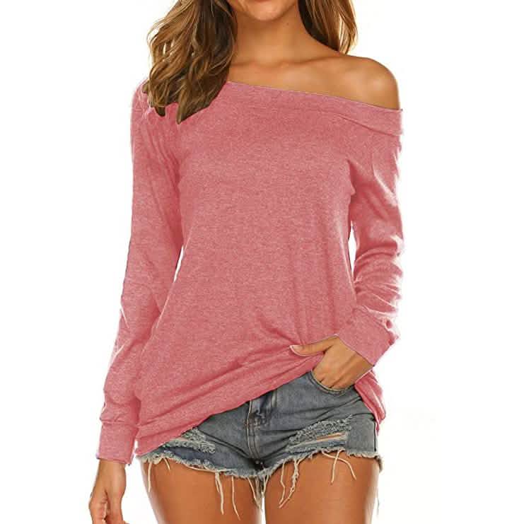Women's Long Sleeve Off Shoulder Top
