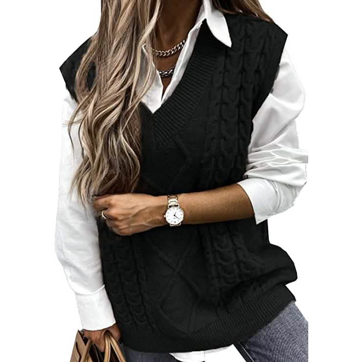 Women's Sleeveless Sweater Vest Top