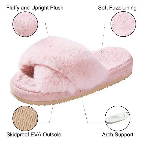 Women's Soft Plush Lightweight House Slippers